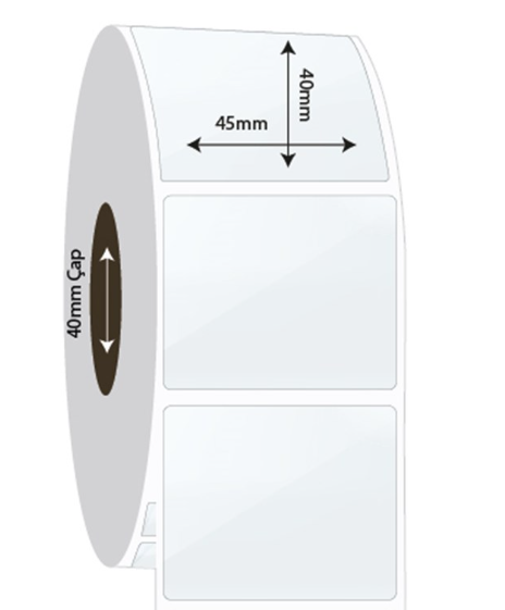 45mm x 40mm PP Şeffaf Etiket (Sticker)