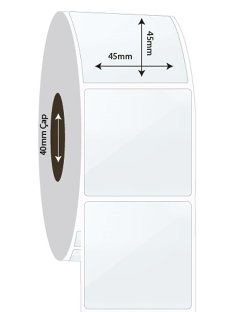 45mm x 45mm PP Şeffaf Etiket (Sticker)