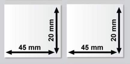 45mm x 20mm 2'li Ayrık PP Şeffaf Etiket (Sticker)