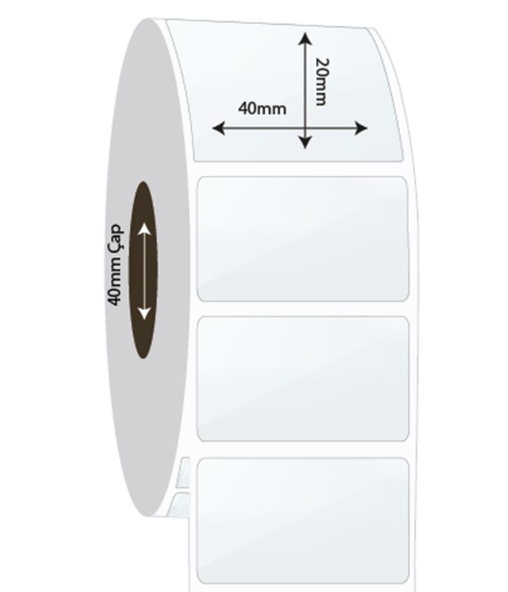40mm x 20mm PP Şeffaf Etiket (Sticker)