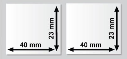 40mm x 23mm 2'li Ayrık PP Şeffaf Etiket (Sticker)