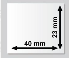 40mm x 23mm PP Şeffaf Etiket (Sticker)