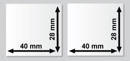 40mm x 28mm 2'li Ayrık PP Şeffaf Etiket (Sticker)