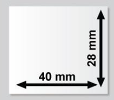 40mm x 28mm PP Şeffaf Etiket (Sticker)