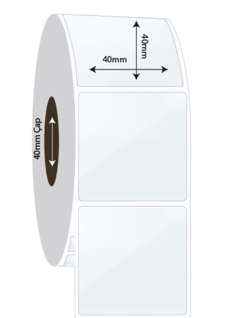 40mm x 40mm PP Şeffaf Etiket (Sticker)