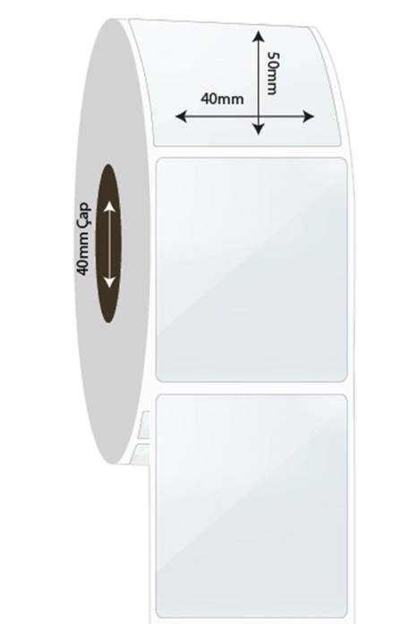 40mm x 50mm PP Şeffaf Etiket (Sticker)