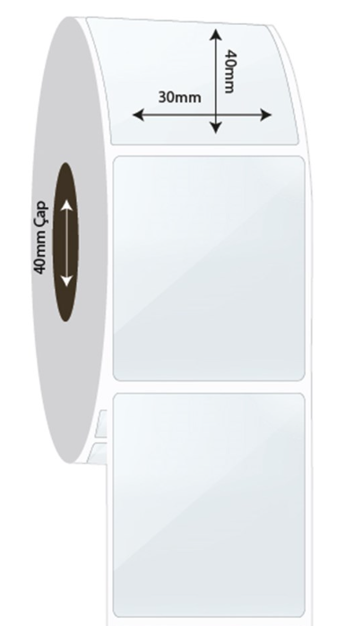 30mm x 40mm PP Şeffaf Etiket (Sticker)