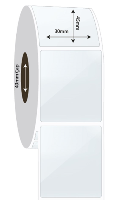 30mm x 45mm PP Şeffaf Etiket (Sticker)