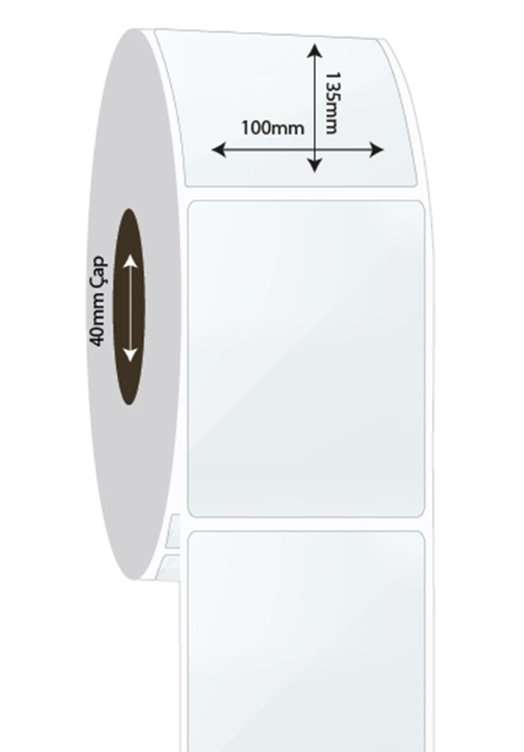 100mm x 135mm PP Şeffaf Etiket (Sticker)