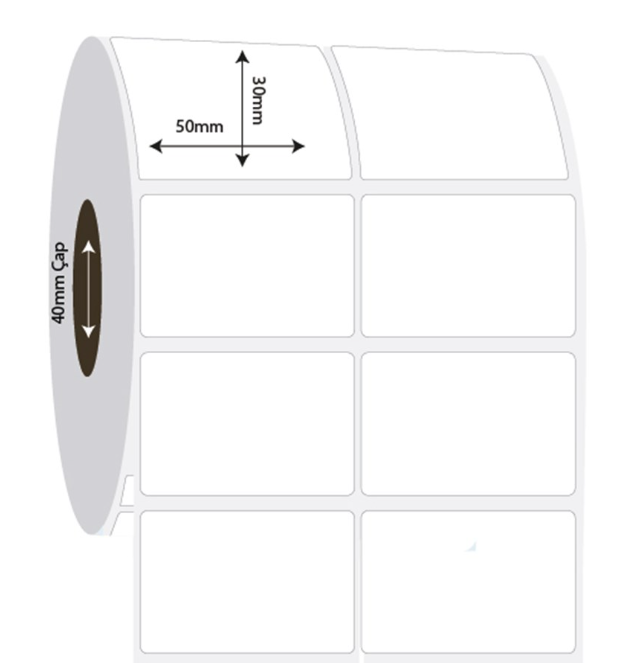 50mm x 30mm 2'li Ayrık PP Şeffaf Etiket (Sticker)