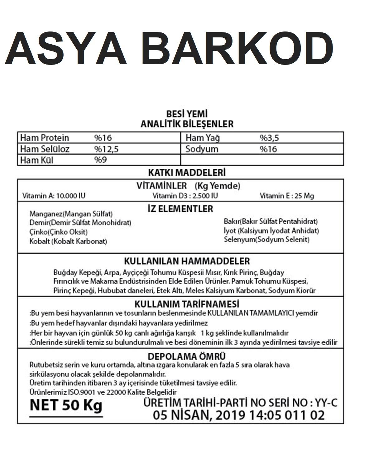 BARKOD ETİKETİ
