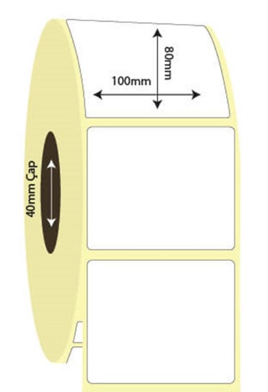 100mm x 80mm  Lamine  Termal Etiket  (Sticker)