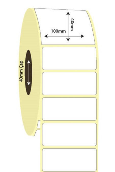 100mm x 40mm  Lamine   Termal Etiket  (Sticker)