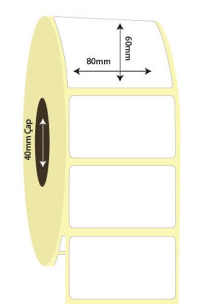 80mm x 60mm  Lamine  Termal Etiket  (Sticker)