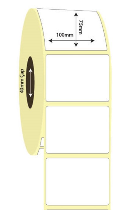 75mm x 100mm Lamine   Termal Etiket (Sticker)