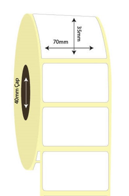 70mm x 35mm  Lamine Termal Etiket  (Sticker)