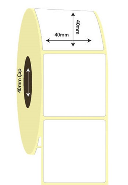 40mm x 40mm  Lamine  Termal Etiket (Sticker)