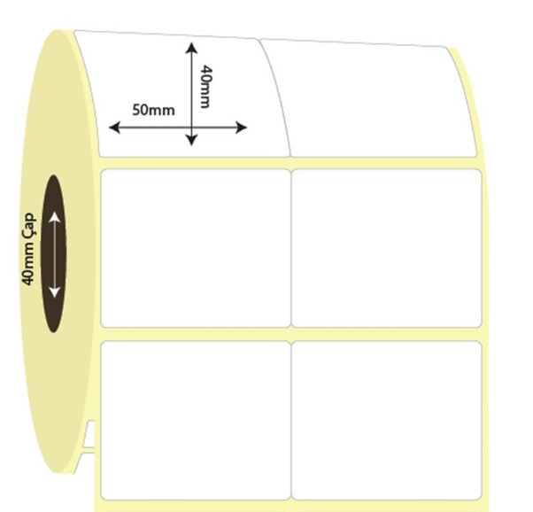 50mm x 40mm 2'li Bitişik Termal Etiket (Sticker)