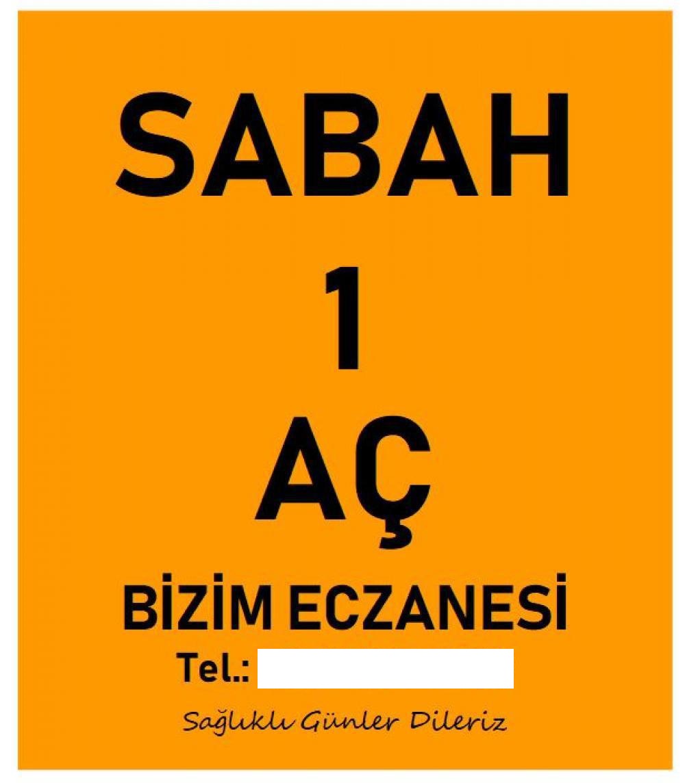 İlaç Etiketi Turuncu Baskılı